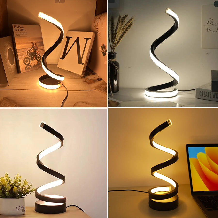 USB Spiral LED Night Light with 3 Colors