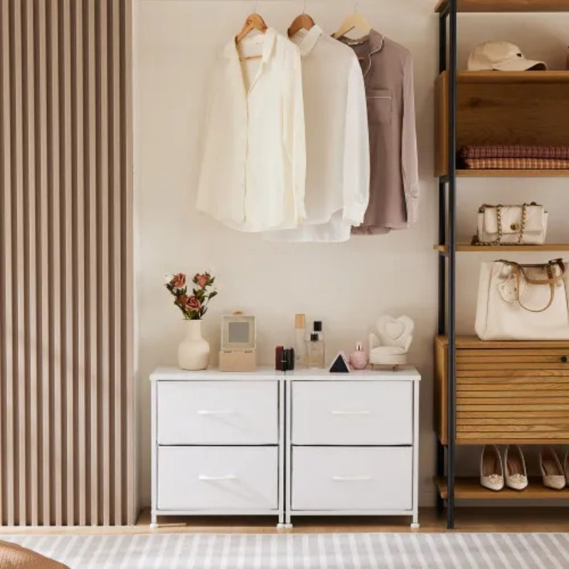 Set of 2 Fabric Drawer Cabinets