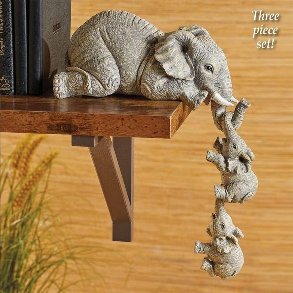 Elephant Family Desktop Ornament Set