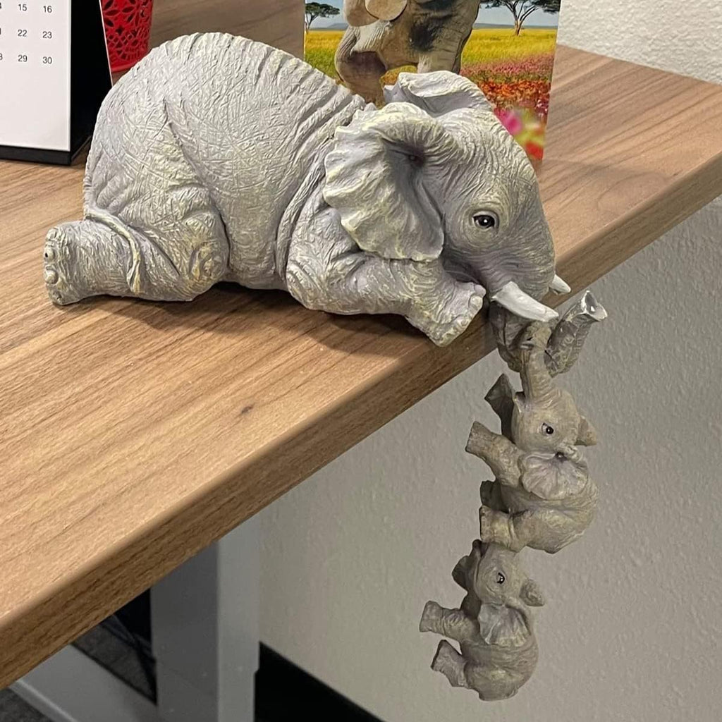 Elephant Family Desktop Ornament Set