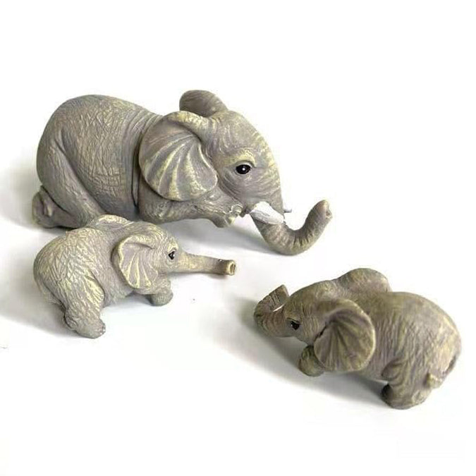 Elephant Family Desktop Ornament Set