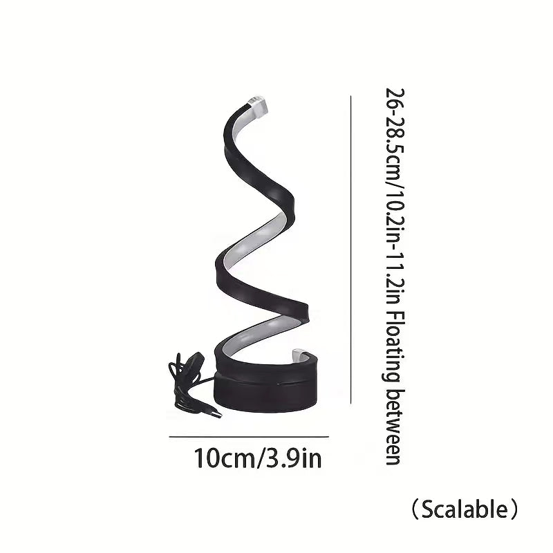 USB Spiral LED Night Light with 3 Colors
