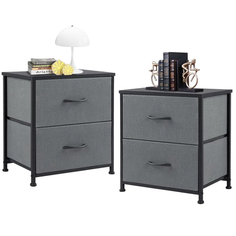 Set of 2 Fabric Drawer Cabinets
