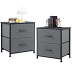 Set of 2 Fabric Drawer Cabinets