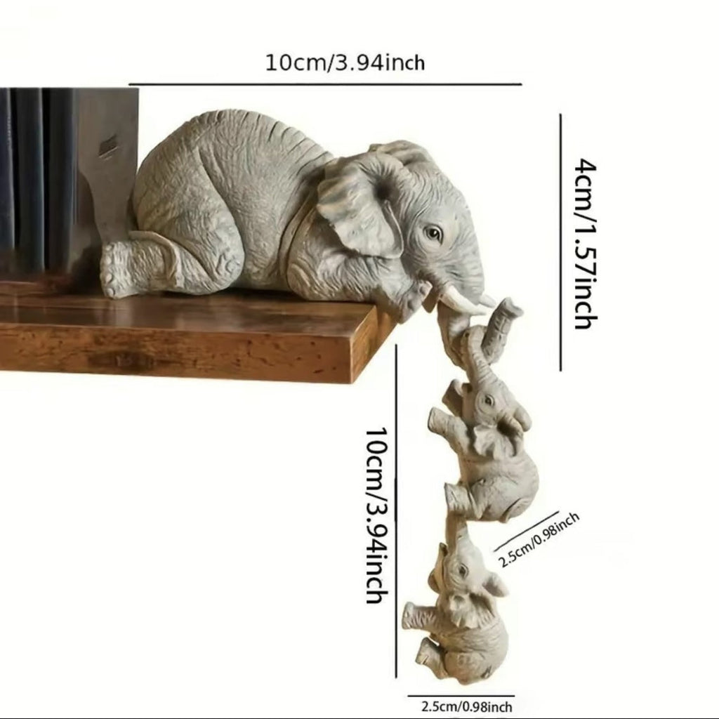 Elephant Family Desktop Ornament Set