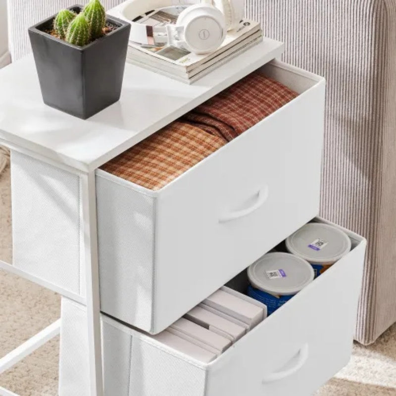 Set of 2 Fabric Drawer Cabinets
