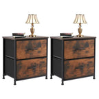 Set of 2 Fabric Drawer Cabinets