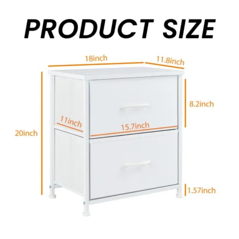 Set of 2 Fabric Drawer Cabinets