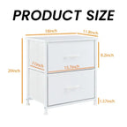 Set of 2 Fabric Drawer Cabinets